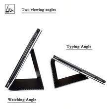 Bao da máy tính bảng kiểu sách có chân đế, tương thích với iPad Air/Pro, Mini 6/7, Air 11/13, Pro 13, Galaxy Tab A7 Lite/A9/A11 8.7, A9 Plus/A11 Plus, S9/S10/S9FE/S10FE/S10 Lite, kèm ngăn đựng bút. - màu đen - Xem 7