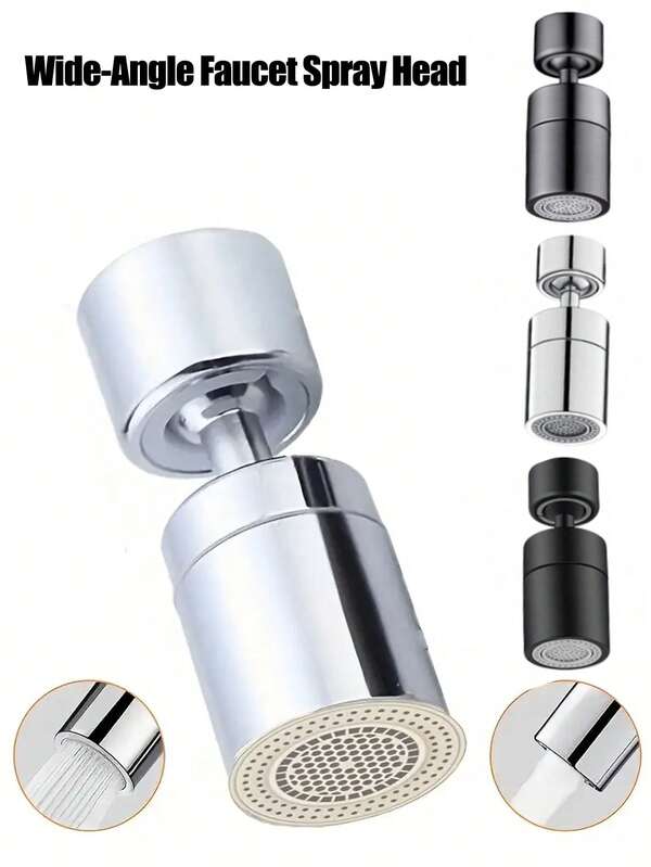 New 2 Mode Kitchen Faucet Spray Head Filter Adjustable 360° Rotary Splashback Tap Nozzle Bubbler Kitchen Sink Faucet Aerator