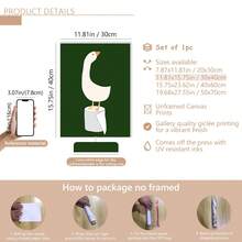 1 pieza Póster divertido de pato para el baño: Decoración humorística para el inodoro, adecuado para la decoración del hogar, la decoración de la habitación, la decoración del dormitorio, la decoración de la sala de estar, la decoración del baño, la decoración de la pared, arte de pared opcional con marco - Multicolor - Ver 20