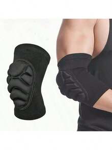 Anti-Collision And Anti-Vibration Elbow Pads For Men And Women Thickened Honeycomb Shock-Absorbing Arm Sleeves Elbow Pads Breathable Elastic Sports Equipment(Single Pack) - Black - View 6