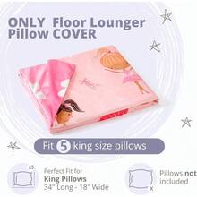 Butterfly Craze Funda de almohada para tumbona de suelo perfecta para almohadas reclinables y camas para niños para leer juegos o en una fiesta de pijamas o de pijamas galaxia king - Galaxia - Ver 2
