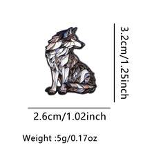 1pc Wolf Enamel Brooch - Unique Lapel Pin, Personalized Badge For Backpacks And Clothes