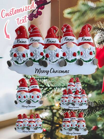 1PC Personalized Christmas Gnome Decoration Customizable Last Name Cute Customizable Couple Decoration Unique Holiday Keepsake Perfect For Christmas Tree Decorations Family Gifts,Home & Living,Haunt Your Home, Autumn Home Refresh, Xmas Decoration