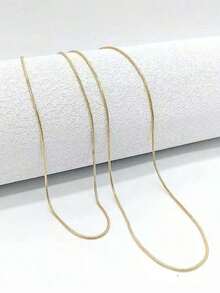 Ins-Style Clavicle Chain - Soft Snake Bone Chain Double-Layer Necklace, Layered Design, Minimalist And Niche, With A Sense Of Design - Vàng - Xem 2