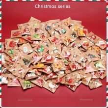 50pcs - Christmas Mini Santa Claus Refrigerator Magnets, 24 Random Styles Of Santa Claus Refrigerator Stickers, Independently Packaged Miniature Simulation Of Home Models, Suitable For Christmas Decoration, Home Decoration, And Can Be Used As An Excellent Gift For People And Friends(The Refrigerator Sticker And Magnet Are Separate, You Can DIY Them Directly) - Multicolor - View 19