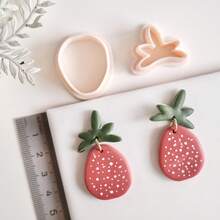 2pcs/Set Fruits Series Cutting Molds Lemon Tangerine Strawberry Shape Polymer Clay Cutters Soft Pottery Clay Molds For DIY Earring Making