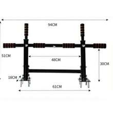 Barra de dominadas de pared montada en interiores, barra simple/doble para entrenamiento de fuerza de brazos