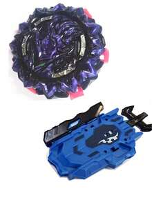 终极女神 B-193 爆裂金属融合陀螺带发射器，战斗游戏玩具，圣诞礼物 - 紫色 - 查看 1