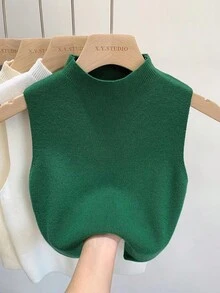 1件装女士针织仿领，黑色、白色、米色、绿色、黄色，适用于连衣裙和圣诞装饰 - 韓版時尚百搭假領子 - 查看 8