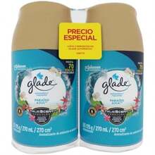 Glade Aromatizante para Hogar Automático, 2 Repuestos de 270 ml Paraíso Azul(default) - Tipo 1 - Ver 2
