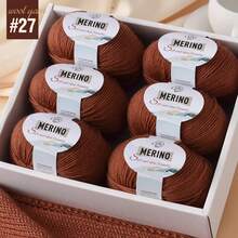 42 Colors, 6pcs/Set Soft Bamboo Fiber Yarn - 300g, Breathable & Comfortable, Suitable For Crocheting, Knitting T-Shirts, Shawls, Scarves, Sweaters, Jackets, Hats, Cardigans And Accessories, Suitable For Spring, Summer, Autumn. Essential For Handmade | Soft & Smooth Yarn | Multiple Color Combinations Available