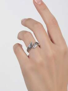 1 pieza Anillo ajustable de plata de ley 925 original con hermosa libélula de circonita para mujeres, niñas y señoras, joyería fina, regalo para citas