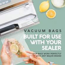 RAF 100pcs/50pcs/10pcs - Vacuum Food Storage Bags - Household Kitchen Food Vacuum Sealer Bags, Food Vacuum Bags, Airtight Vacuum Bags, Suitable For Refrigeration, Freezing And Microwave Heating, Compatible With Various Vacuum Sealers. Winter Special Offer, Holiday Gift Recommendation - White - View 7