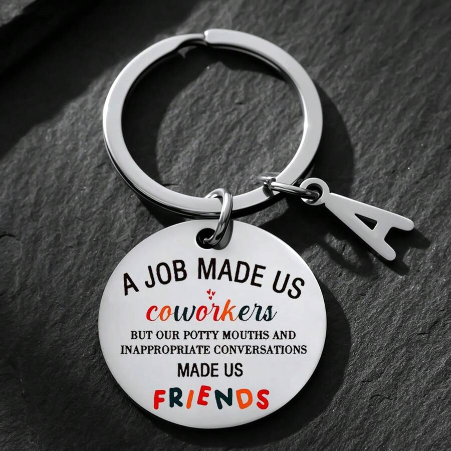 Coworker Appreciation Keychain For Colleague Retirement Goodbye Appreciation Keychain Work Friend Leaving Coworker Gift Friendship Keychain, Unisex Keychain - A - View 1