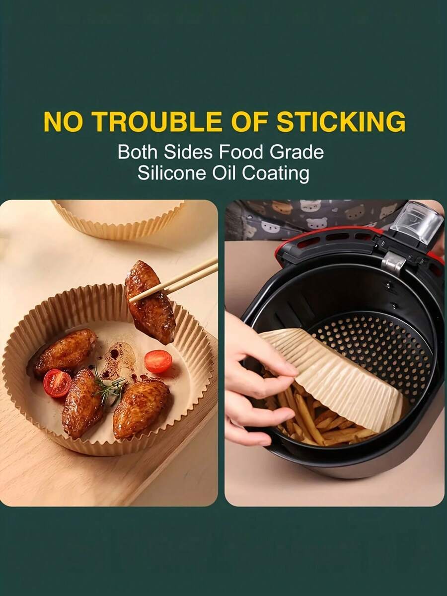 500 miếng giấy lót dùng một lần cho nồi chiên không dầu, giấy lót rổ chiên không dầu, cốc giấy nướng, khay nướng, phụ kiện lò nướng, dụng cụ làm bánh, đồ dùng nhà bếp, đồ dùng nhà bếp, quà tặng ngày Valentine, quà tặng năm mới - Nhiều màu - Xem 1