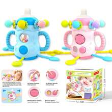 1 Stück Montessori Spielzeug, Sensorisches Spielzeug für Kleinkind Silikon Ziehschnur Aktivitätsspielzeug, Reisespielzeug für Babys, Jungen und Mädchen im Alter von 0-3+ Jahren - Verschiedenfarbig - Übersicht 2