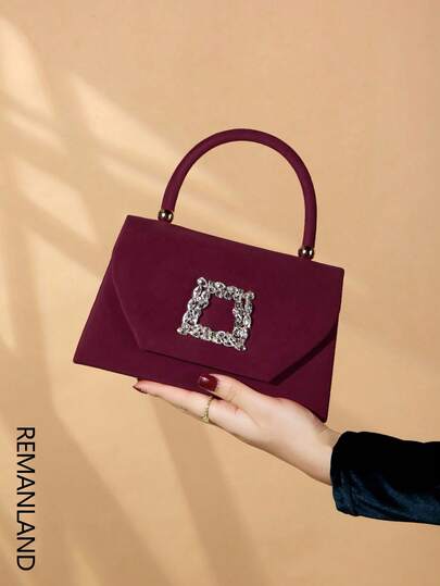REMANLAND 这款时尚亮片天鹅绒晚宴手拿包/手提包闪耀夺目、奢华优雅、精致高贵，适合婚礼、派对和盛大晚宴，适合女孩、女士和大学生，可搭配舞会礼服、亮片连衣裙、闪亮连衣裙和优雅连衣裙。