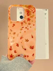 1 chiếc ốp lưng điện thoại kiểu Trung Quốc họa tiết cá vàng và lá phong, tương thích với iPhone 17, chống sốc, tương thích với iPhone 16 Pro Max, 15 Pro, 14, 13 Pro Max, 12, 11 Pro, thiết kế cá tính dành cho nam và nữ. - Nhiều màu - Xem 2