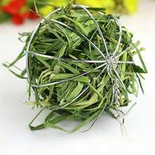 Pet Rabbit Chew Toy Ball, Hanging Grass Feeder Rack, Guinea Pig Stainless Steel Plated Grass Rack Ball For Play - 彩色 - 查看 2