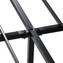 Upholstered Bed With 4 Drawers And Spring Mattress, Double Bed With Slatted Base, Height-Adjustable Headboard And Square Stitching Pattern, Metal Slats, Linen Fabric (140 X 200 Cm, Grey) - Grey - View 4