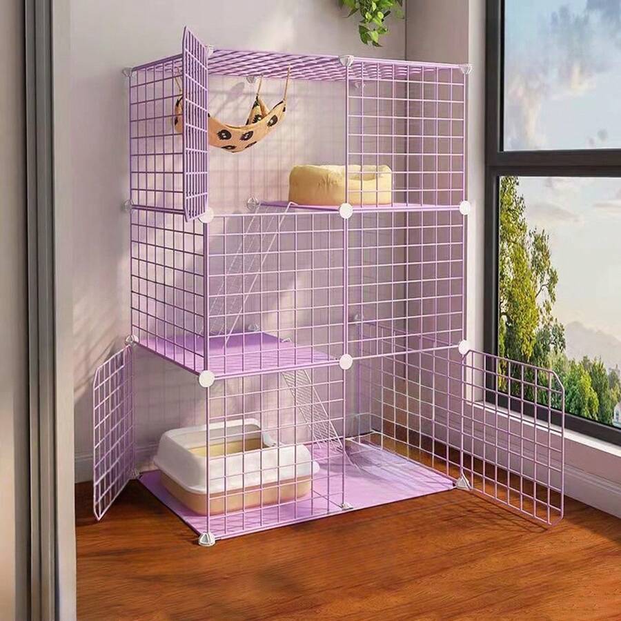 Easy Install Indoor Cat Cage, Small Cat House, Pet Cage For Small Pets