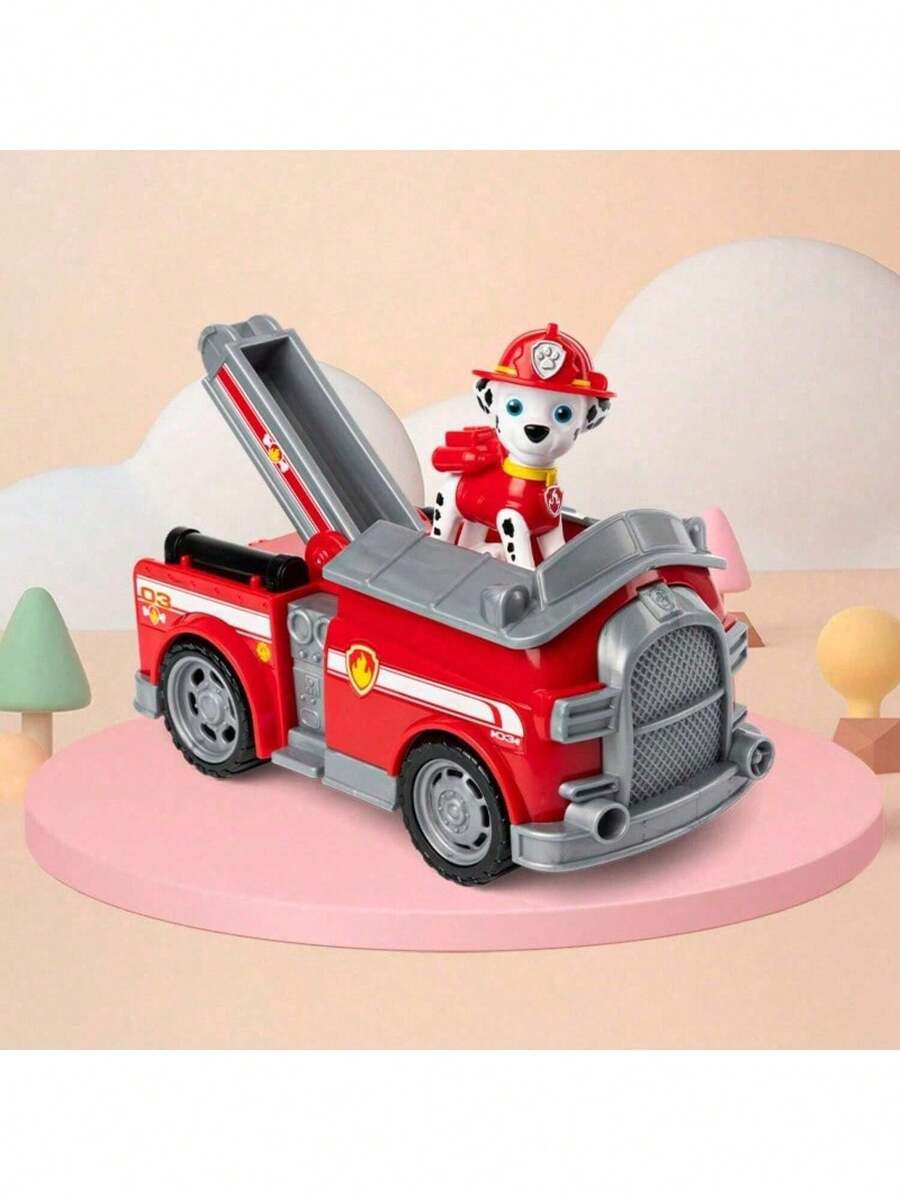 Spin Master Spin Master 10 Kendaraan Penyelamat untuk Dipilih - Termasuk Helikopter Skye, Mobil Chase, Buldoser Puing, dan Lainnya, Mainan Anak-Anak Berlisensi Resmi, Cocok untuk Usia 3 Tahun ke Atas - Truk Pemadam Kebakaran + Marshal - View 1