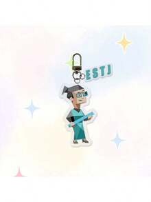 Mbti Keychain MBTI 16 Personalized Goods Acrylic Keychain School Bag Strap Accessory Character Gift Cute Keychain - Multicolor - View 16