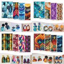 1 件华丽抽象油画系列图案软陶瓷耳环水转印纸彩绘豹纹手工粘土一次性水溶性贴纸 - 彩色 - 查看 13