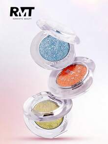 1 Color Pearl Eyeshadow Palette - Shimmery, Metallic Finish, Long-Lasting, Brightening, High-Shine Eyeshadow, Smooth Potato-Like Texture, Suitable For Women, Mothers, Wives, Sisters, Girls, Girlfriends - Shimmery Eyeshadow - 12霞光 - 查看 6