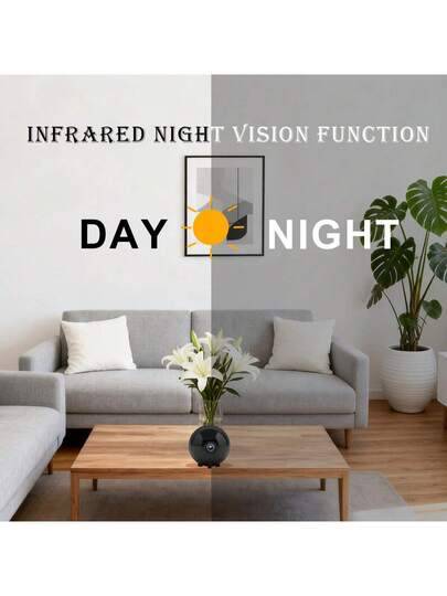 1pc 4MP HD Surveillance Camera, CCTV Mini 2.4G WiFi Security Night Vision, Two Way Audio, Cctv Camera Wifi Connect To Cellphone,Supports Motion Detection Mobile App Control, Monitoring Pets/Indoor Outdoor/Home/Recording Camera. view 5