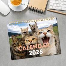 2026 Clever & Humorous Wall Calendar - Cats & Friends Wall Calendar - Amusing Cat Selfie Series, 12 Monthly Photos, Perfect Gift For Cat Lovers - Highland Cow Wall Calendar - Scottish Cow Daily Planner, Annual Organizer With Monthly Notepad, Suitable For Home Office Decor & Animal Lover Gifts, Showcase Personalized, Innovative Daily Planner With Memo, Dual Use Home & Office, Christmas Countdown - Multicolor - View 16