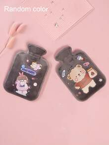 1 pieza Mini bolsa de agua caliente portátil de peluche artificial con diseño de dibujos animados, hecha de material de PVC, sin necesidad de baterías, ideal para uso diario, disponible en varios colores, regalo perfecto para el Día de San Valentín