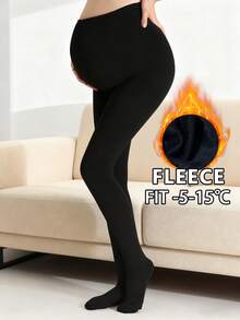 Maternity Leggings For Autumn/Winter - Simple, Warm And Comfortable High-Elasticity Leggings With Feet For Outdoor Wear, Suitable For Height 160-175cm, Weight 60-75kg, Pregnancy Clothes, Postpartum Clothes, Seamless Design, High-Elasticity Fabric, Breathable Fabric, Comfortable Pants For -5°C To 15°C Weather - Multicolor - View 7