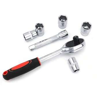 Clé à douille, Ensemble de 12 pièces d'outils multifonctionnels, Ensemble d'entretien rapide de voiture à cliquet, Combinaison de clé à cliquet rapide