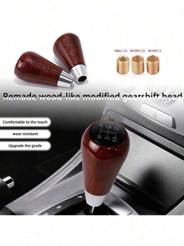 1 pezzo Pomello del cambio in legno vintage, Leva del cambio a 5 marce classica per modifica auto