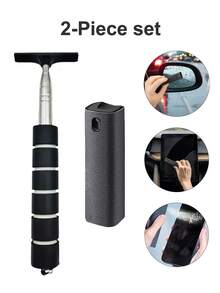 Retractable Wing Mirror Wiper Cleaner, Car Mirror Squeegee, Side Mirror Squeegee, Retractable Car Rearview Mirror Wiper With Telescopic Long Rod, Portable Auto Glass Water Cleaner For Rainy And Foggy Weather, Snow Brush For Vehicle Exterior Cleaning