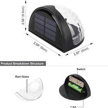 2/4/6 Packs Solar Fence Lights, Solar Deck Lights, Solar Wall Lights, Solar Wall Mount Outdoor Waterproof Fence Lamp, White LED Lamp, Lighting For Garden, Home, Patio, Yard, Garage, Camping, Step Stair Gift For Birthday, Halloween, Christmas Party Decoration(Black-White Light) Fall Decor House Decor Outdoor Decor