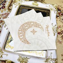 100/60/20pcs 13 * 13 Inch Ramadan Themed Gold Crescent Patterned Disposable Napkins, Used For Restaurant Decoration During Eid Al Fitr Celebrations, Banquets, Family Gatherings, Friend Dinners, And Halal Dining Periods - Gold - View 12