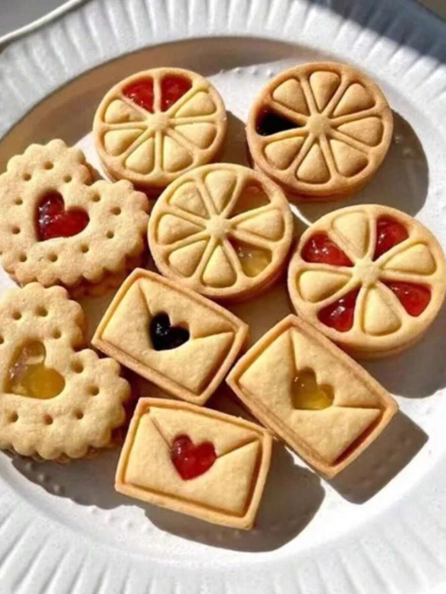 可爱爱心信封形状饼干模具 DIY 卡通翻糖印章饼干模具蛋糕装饰厨房烘焙用品 - 餅乾 - 查看 1