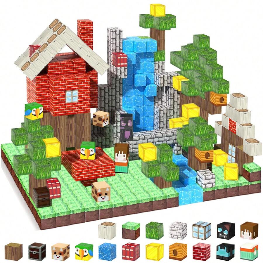 300 PCS Magnetic Blocks - Magnet Toys For Kids, Magnetic Building Blocks Cubes, Stacking Magnets, School STEM Toys Birthday Gifts For Boys And Girls Age 3+ Years Old