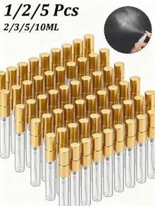 2/3/5/10ML Portable Refillable Perfume Spray Bottle, Mini Perfume Refillable Spray, Cosmetic Essence Essence Water Storage Container, Spray Perfume Bottle Gold Lid, Perfume Spray Pump Box, Mini Pocket Wallet Perfume Spray, Refillable Perfume Dispenser Pump Transfer Tool Use - Multicolor - View 11