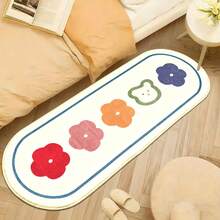 1pc Cartoon Long Strip Plush Bed Front Floor Mat - Non-Slip Foot Mat For Bedroom, Living Room, Sofa, Coffee Table - Multicolor - View 5