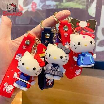 Sanrio Hello Kitty Cute Keychain, Adorable Anime Pendant, Suitable For Women