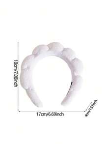 1pc Women's New Latte Sponge Cloud Top Knot Headband, Cute & Versatile, Wide Non-Slip Hairband For Autumn/Winter,Hairband,Hair Hoop Headbands, Skincare Headband