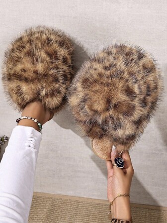 Fall/Winter Luxurious Soft & Warm Women Cute Slippers, Comfortable Non-Slip Winter House Slippers, Fluffy Indoor & Outdoor Home Shoes, Essential Cold Weather Footwear