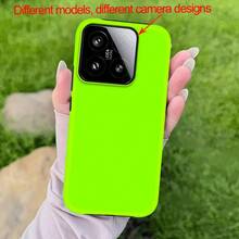 Neon Green Color Double-Layer Protective Mobile Phone Case - Sturdy, Durable And Shockproof, Suitable For Xiaomi 15 14 13 12 11 10 Pro Ultra 10S Civi4Pro Civi3 It Is  Gift For Your Boyfriend/Girlfriend Or Family Members-For-Your-New- - 1PC - 查看 10