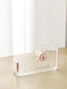 1pc Clear Acrylic Tape Dispenser Elegant Tape Cutter For Office School Home Use Durable And Lightweight Easy To Use With Any Tape Roll Perfect For Crafting Wrapping And Organization - Multicolor - View 9