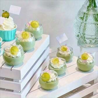 20/10 יחידות כוסות קינוח מיני שקופות בסגנון כדור שלג, כוסות גלידה מיני, מוס, פודינג, ג'לי, כוסות מילקשייק - אידיאליות לחתונה, מפגש משפחתי, יום הולדת, חג המולד, קישוטי ליל כל הקדושים ופיקניק