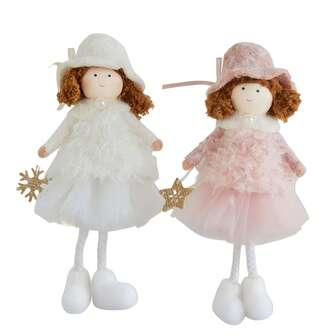 1件创意可爱女孩圣诞树挂饰，节日装饰吊坠，营造节日氛围