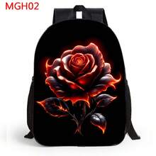 Minimalist Rose Flower Backpack, Casual High-Quality Backpack, Large Capacity Women's Travel Backpack, Lightweight Single-Layer 12-Inch Backpack